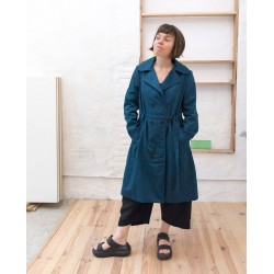 COTTON TWILL TRENCH COAT
